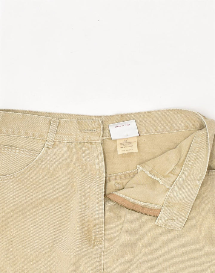 LAURA BIAGIOTTI Womens Denim Skirt W28 Medium Brown Cotton | Vintage | Thrift | Second-Hand | Used Clothing | Messina Hembry 