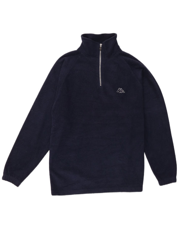 Kappa herre lynlås hals fleece jumper lille marineblå polyester