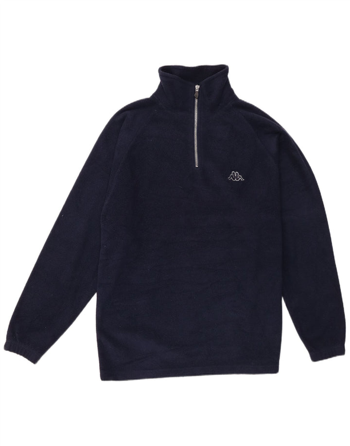 Kappa herre lynlås hals fleece jumper lille marineblå polyester