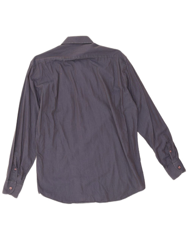 Gianfranco Ferre herreskjorte str. 39 15 1/2 Medium marineblå bomuld