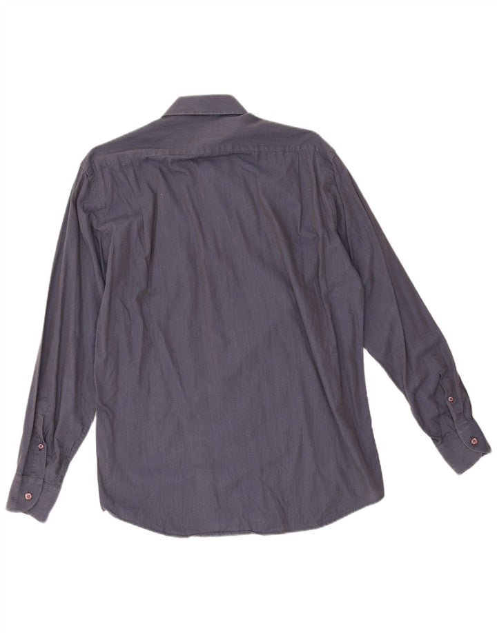 Gianfranco Ferre herreskjorte str. 39 15 1/2 Medium marineblå bomuld