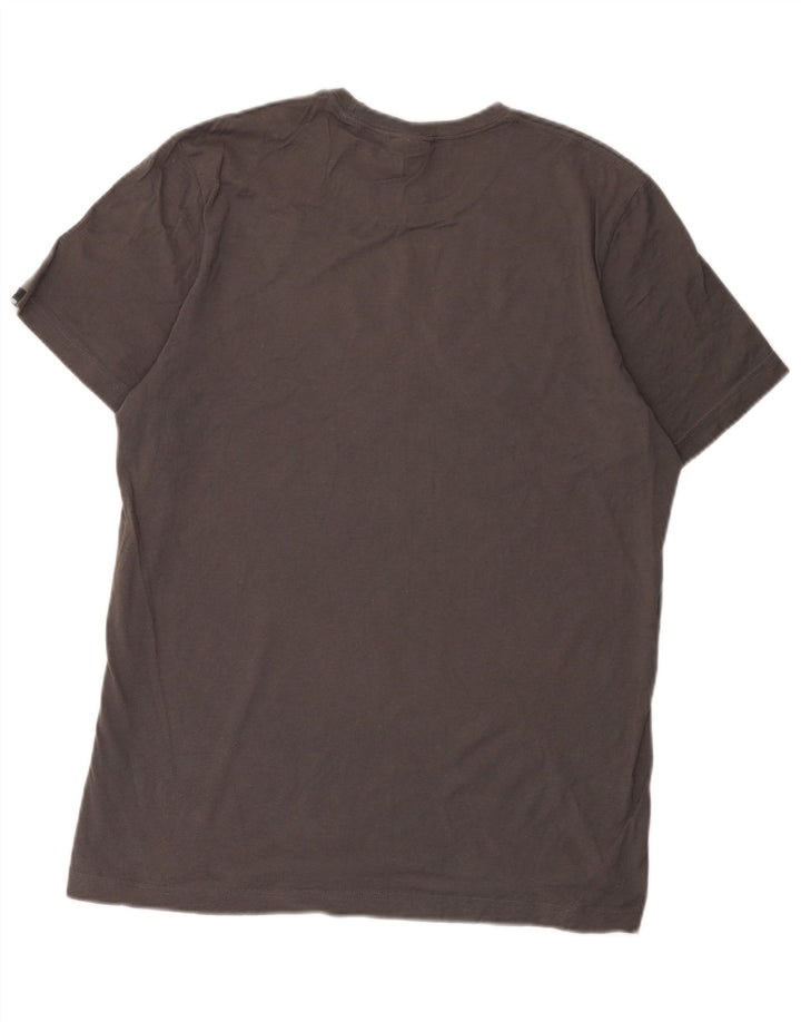 Adidas Herre grafisk T-shirt top mellemgrå bomuld