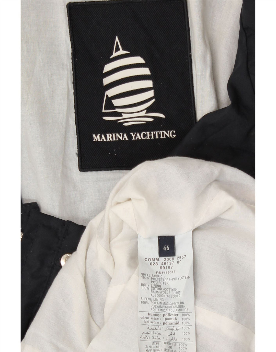 Marina Yachting Dame Hooded Utility Jacket IT 46 Large Navy Blue