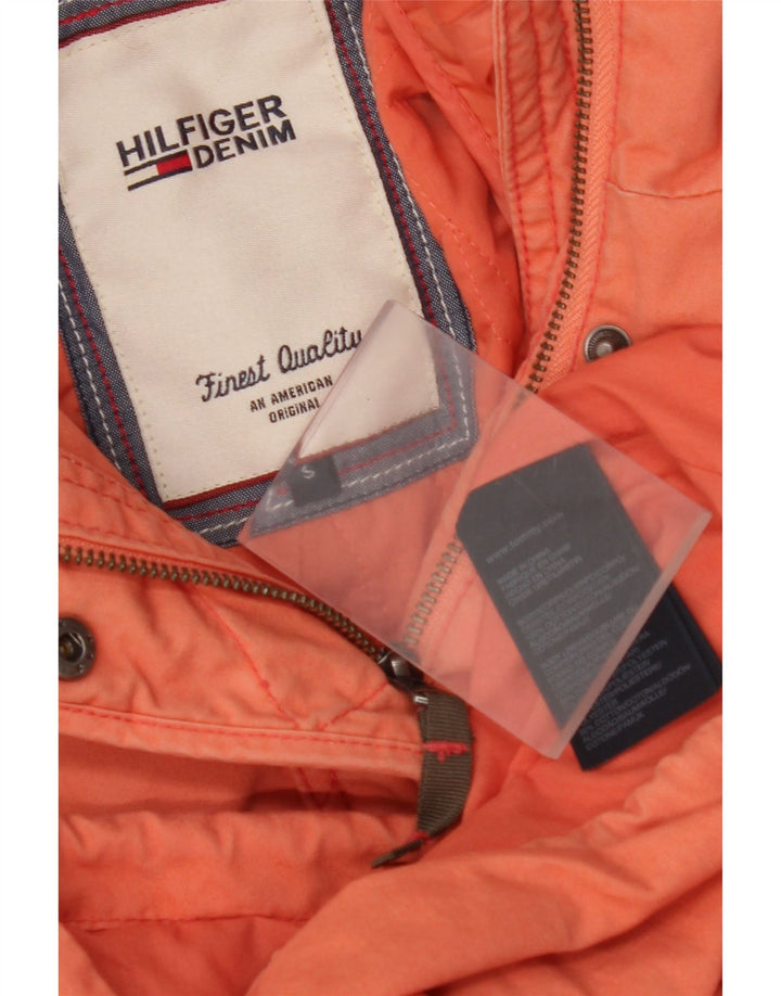 TOMMY HILFIGER Dame Oversized hættejakke UK 10 Small Orange