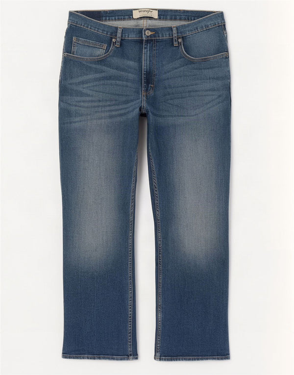 Wrangler Straight Jeans til mænd W36 L30 blå bomuld