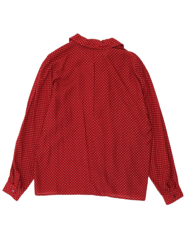 Nazareno Gabrielli Dame Pullover Shirt IT 46 Stor rødplettet uld