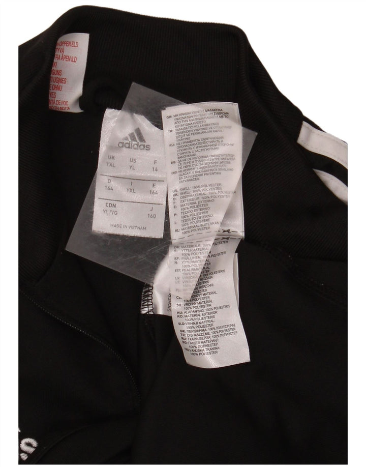 ADIDAS Boys Climacool Pullover Træningsdragt Top 13-14 år XL Sort