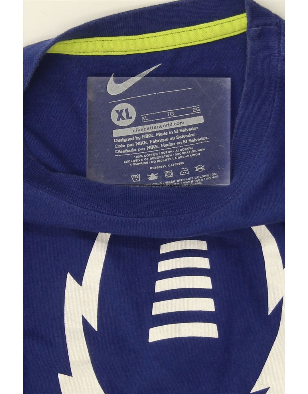 NIKE Womens Graphic Top Long Sleeve UK 18 XL Blue Cotton Vintage Nike and Second-Hand Nike from Messina Hembry 