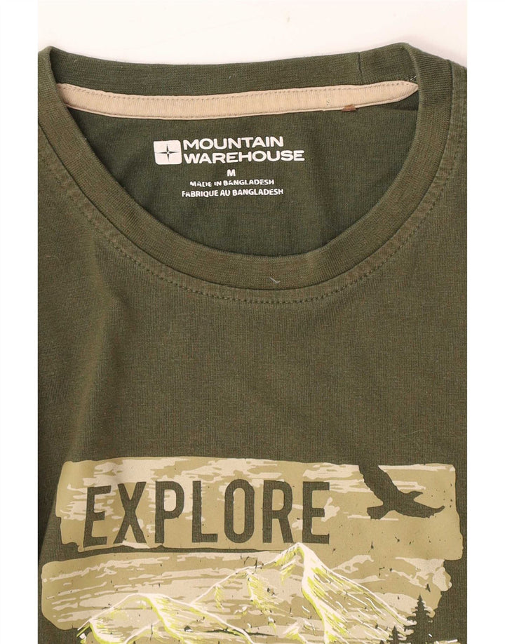 Mountain Warehouse Herre grafisk T-shirt Top Medium Grøn