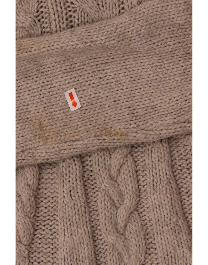 Marks & Spencer Dame Rullehals Sweater UK 10 Small Grey Acryl