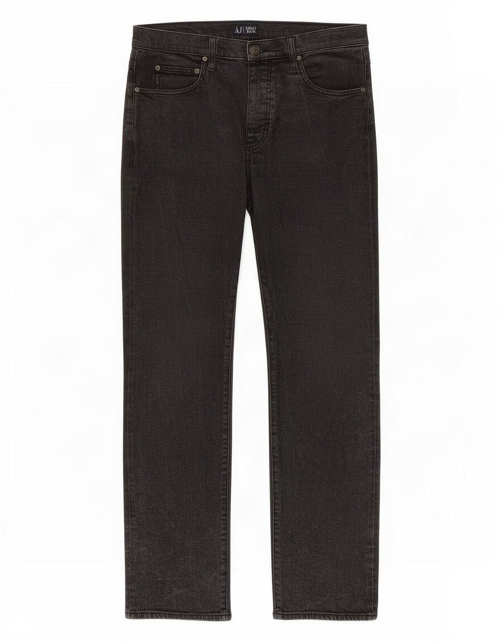 Armani Dame Straight Jeans W32 L33 Grå Bomuld