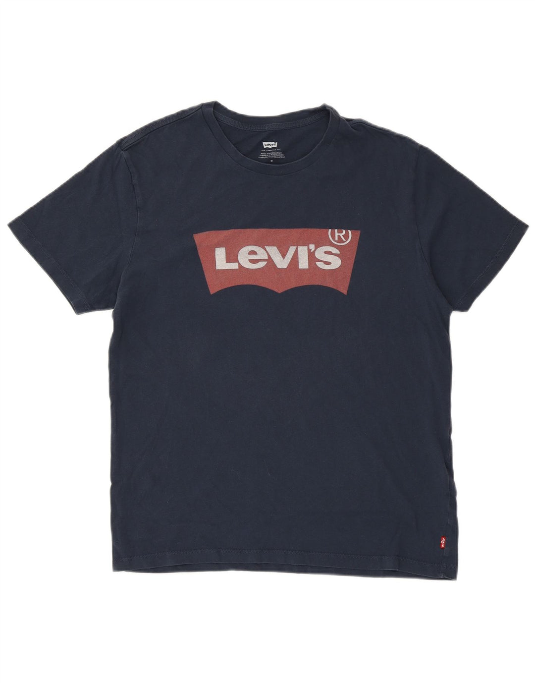 LEVI'S Herre grafisk T-shirt Top Medium Marineblå Bomuld