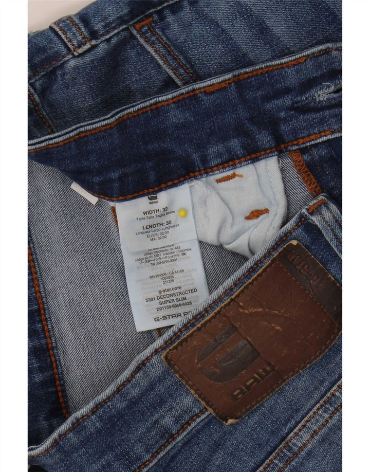 G-Star Dame 3301 Super Slim Jeans W32 L30 Blå Bomuld