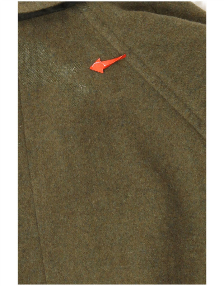 Vintage vendbar overfrakke til kvinder EU 44 XL Khaki Polyester