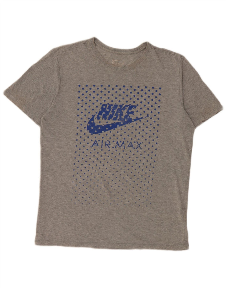 Nike Herre Air Max grafisk T-shirt top mellemgrå bomuld