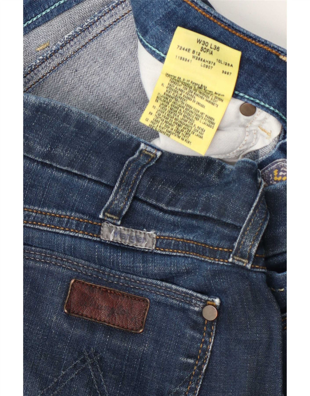 Wrangler Dame Sofia Straight Jeans W30 L36 Blå Bomuld