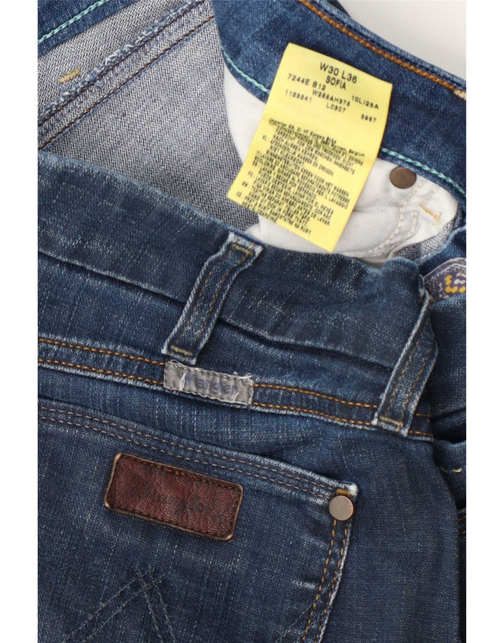 Wrangler Dame Sofia Straight Jeans W30 L36 Blå Bomuld
