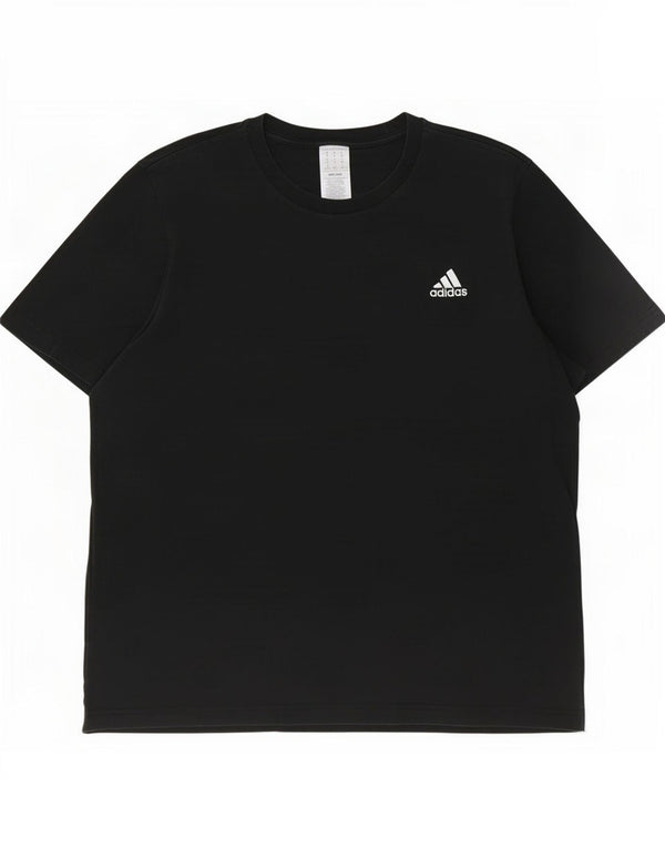 Adidas Herre T-Shirt Top XL Sort Bomuld