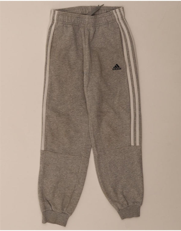 Adidas Drenge Træningsdragt Bukser Joggers 9-10 År Grå Bomuld
