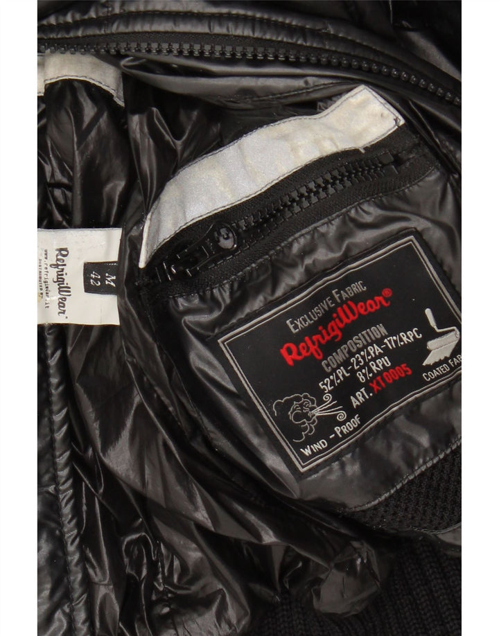 REFRIGIWEAR Polstret hættejakke til kvinder IT 42 Medium Sort Polyamid