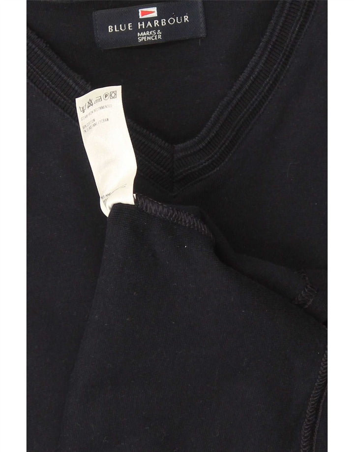 Marks & Spencer Herre Blue Harbor Top Langærmet XL Marineblå Bomuld