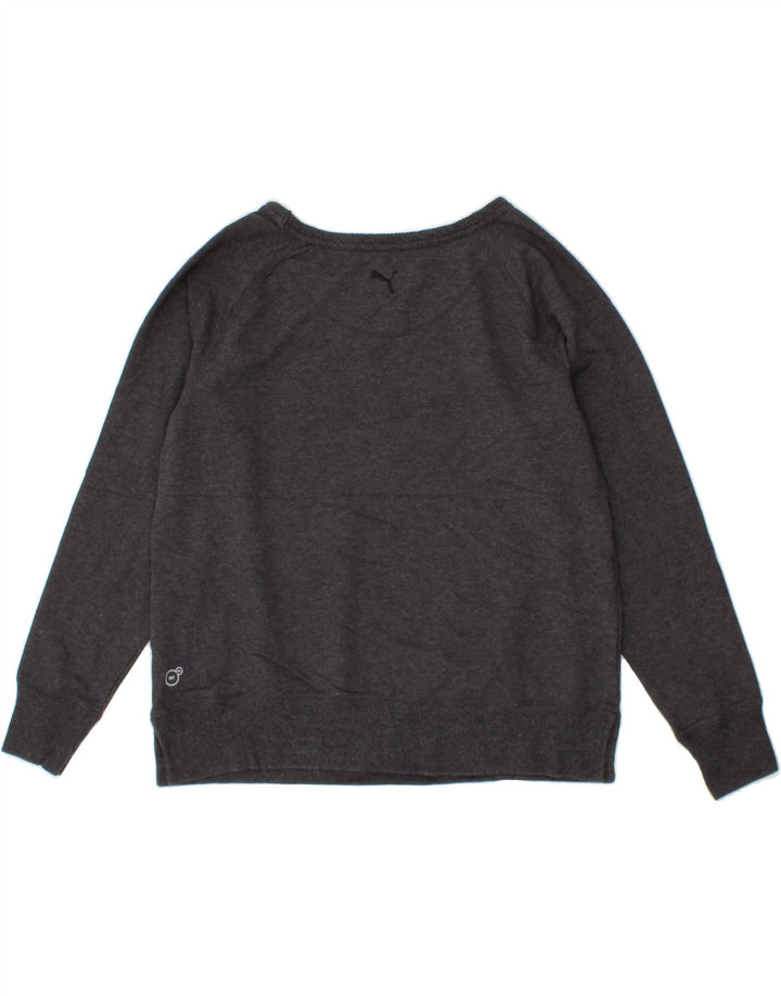 PUMA Womens Graphic Sweatshirt Jumper UK 16 Large  Grey Cotton Vintage Puma and Second-Hand Puma from Messina Hembry 