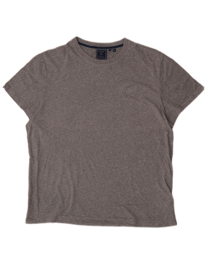 Superdry T-shirt top til kvinder 2XL grå bomuld