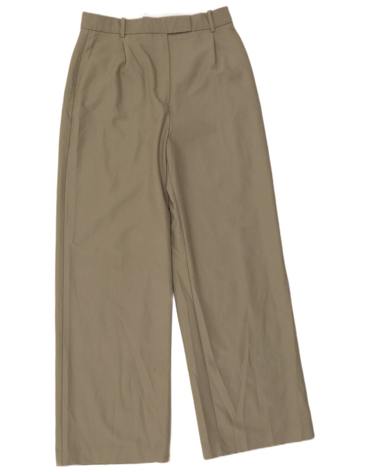 Zara Damebukser med brede ben, store W30 L32 Grøn polyester