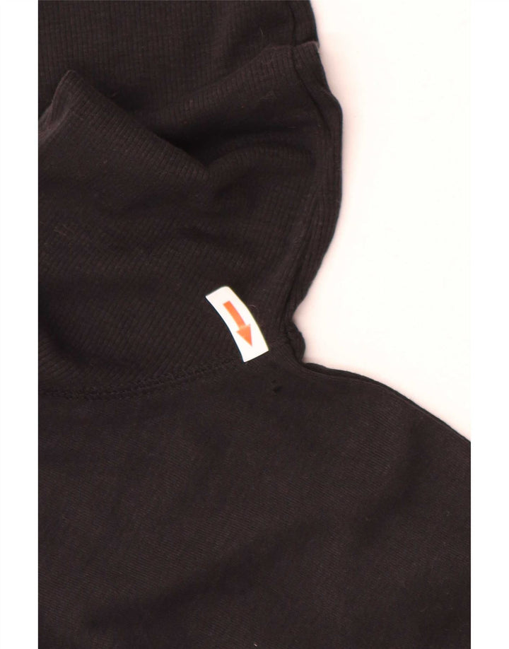 Marks & Spencer Dame Longline Roll Neck Jumper Sweater UK 10 Small Black