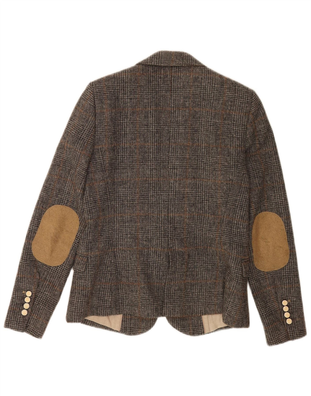 Zara Dame 1 Knap Blazer Jacket UK 12 Medium Grey Check