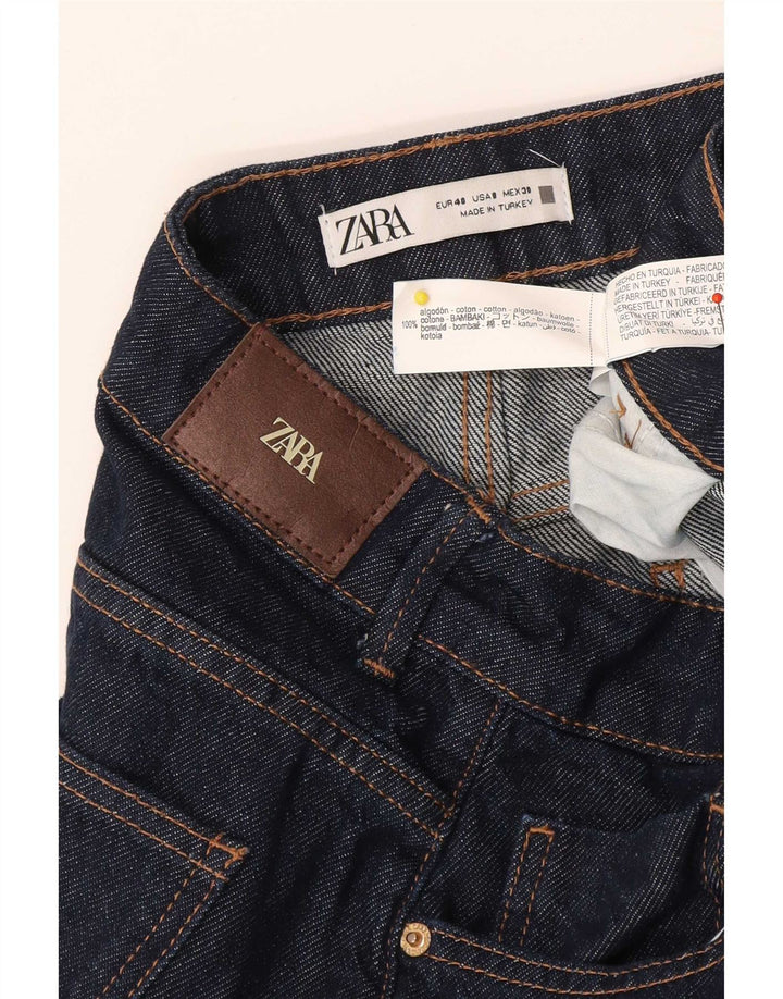 Zara Dame Løse Jeans EU 40 Medium W30 L27 Marineblå Bomuld