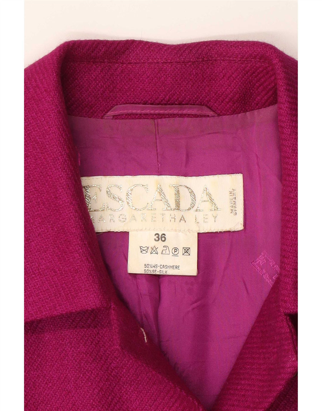 Escada Womens by Margaretha Ley Longline Blazer Jacket EU 36 Small Purple