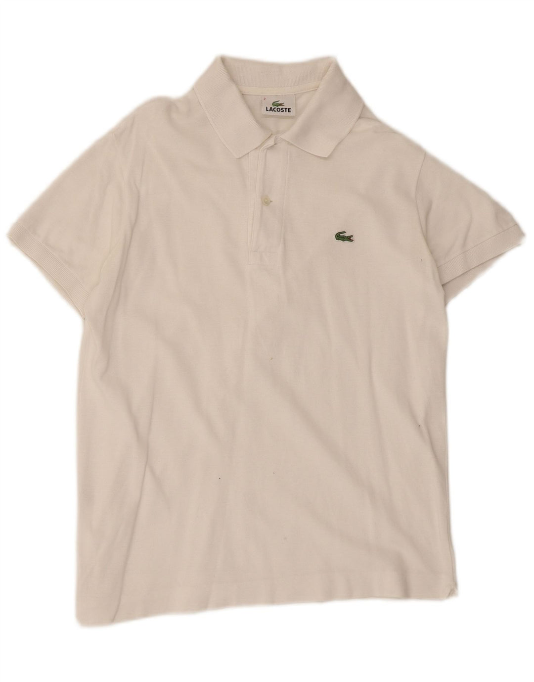 Lacoste Polo skjorte til mænd Størrelse 2 XS Hvid Bomuld