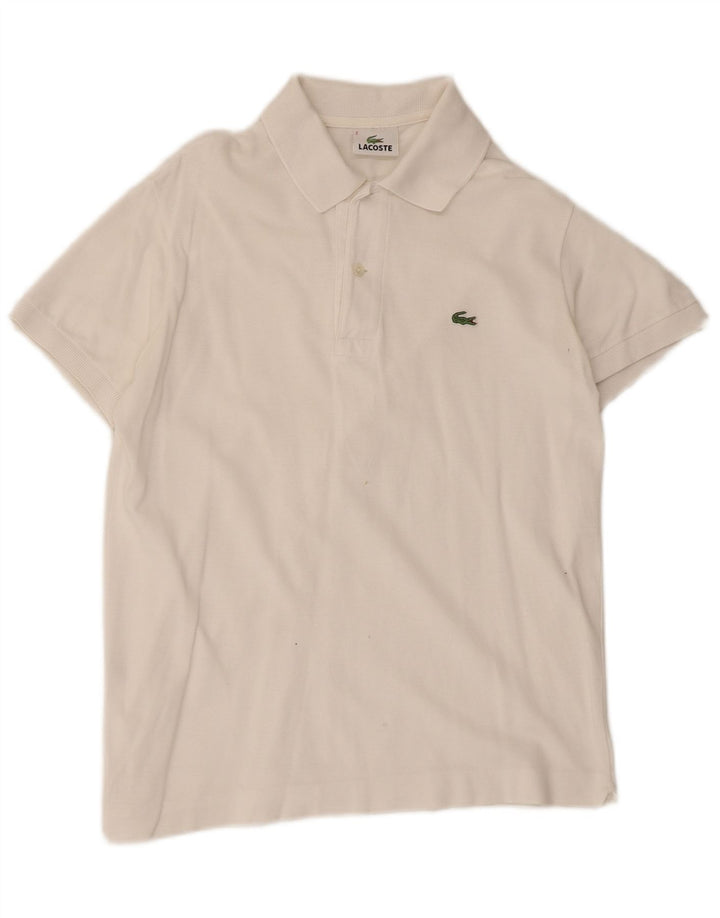 Lacoste Polo skjorte til mænd Størrelse 2 XS Hvid Bomuld