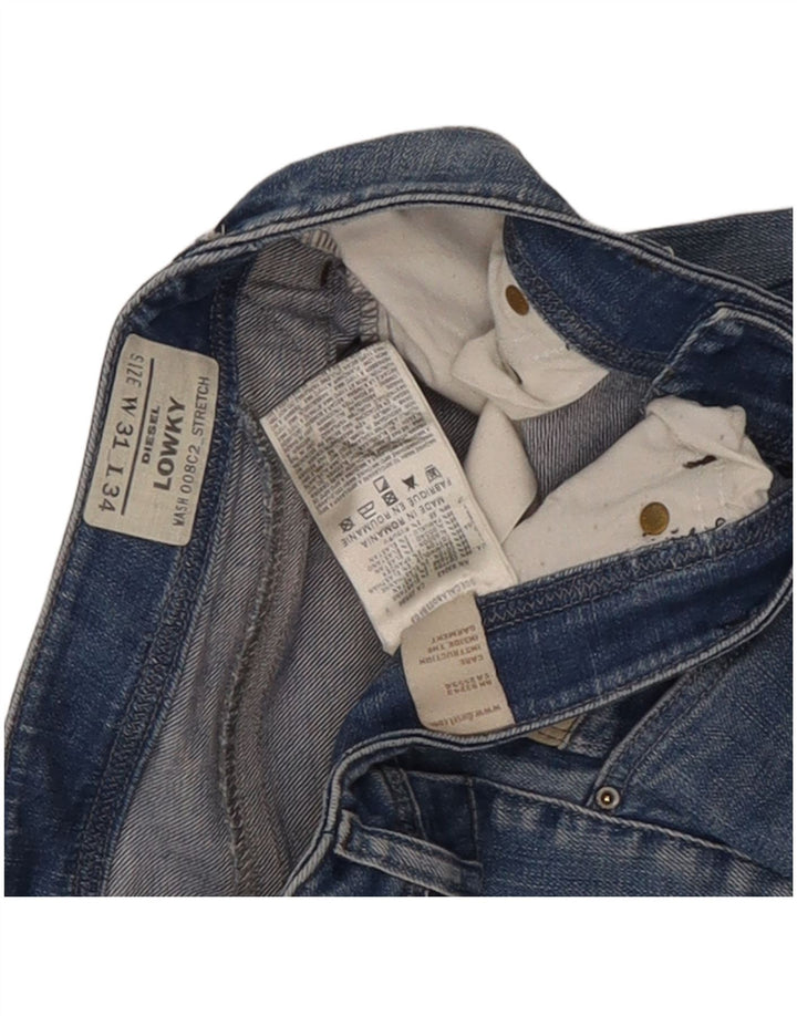 Diesel Dame Lowky Straight Jeans W31 L29 Blå Bomuld