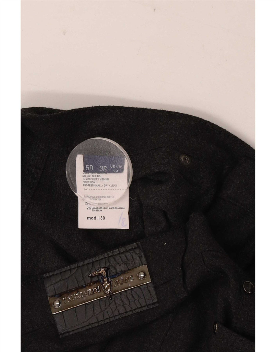 Trussardi Straight Casual Bukser til mænd W34 L30 Grå Polyester