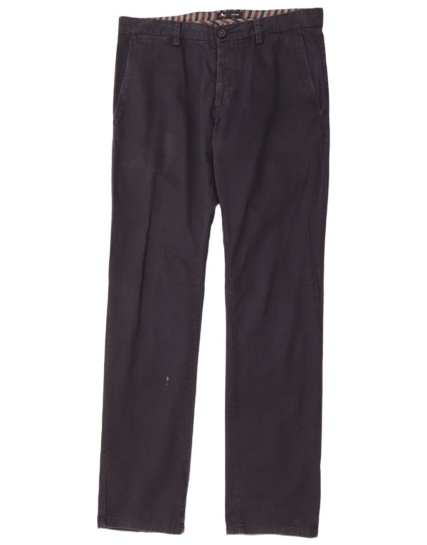 Aquascutum Herre Lige Chino Bukser IT 50 Large W34 L34 Marineblå