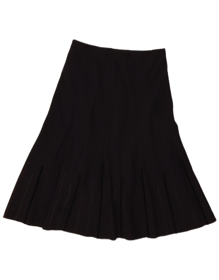 Marks & Spencer A-line nederdel til kvinder UK 12 Medium W32 Sort polyester