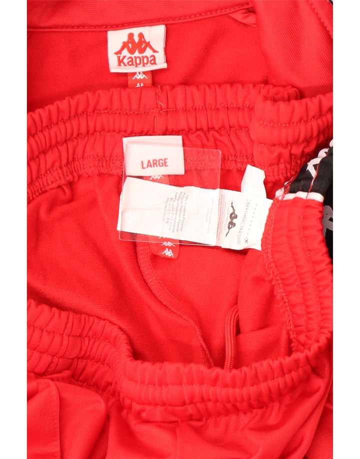 Kappa Womens Graphic Full Tracksuit UK 16 Large Red Colourblock Polyester