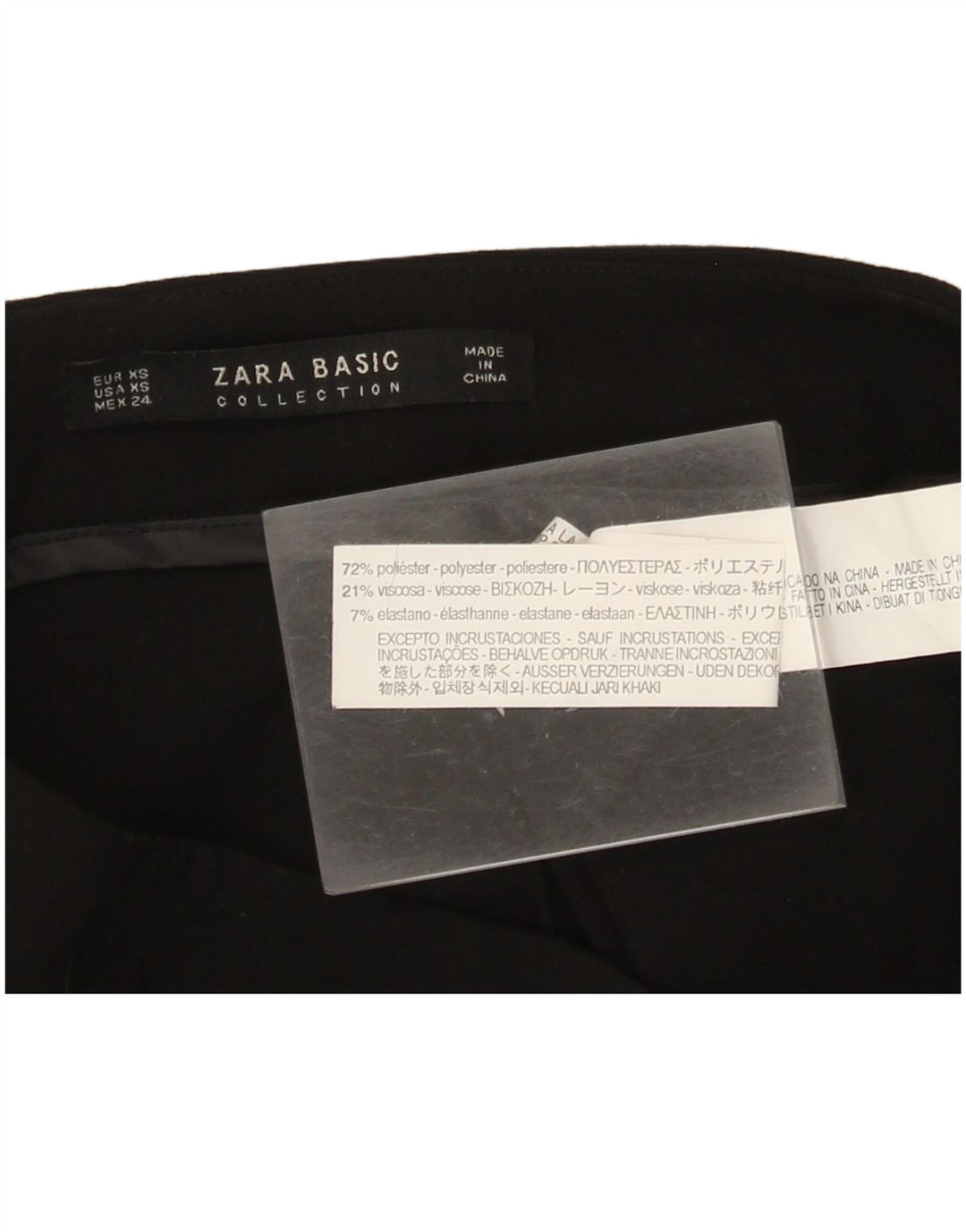 Zara Casual Shorts til kvinder XS W24 Sort polyester