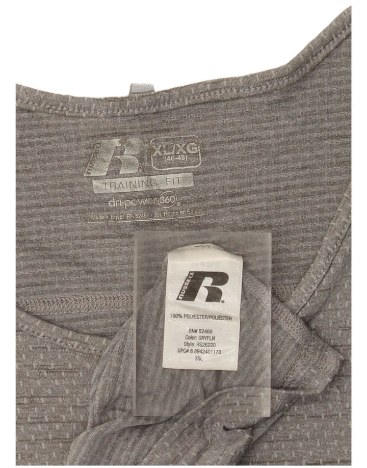 RUSSELL ATHLETIC Herre Dri-Power Vest Top UK 46/48 XL Grå Flecked
