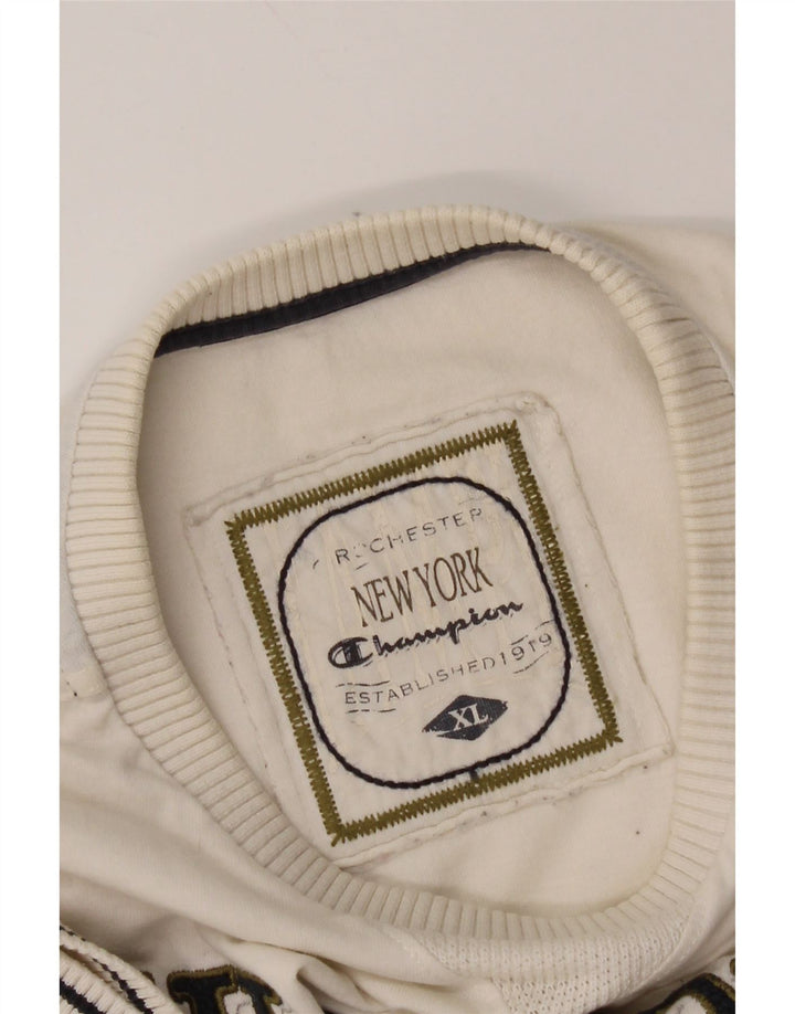 Champion Dame Grafisk T-Shirt Top UK 18 XL Hvid