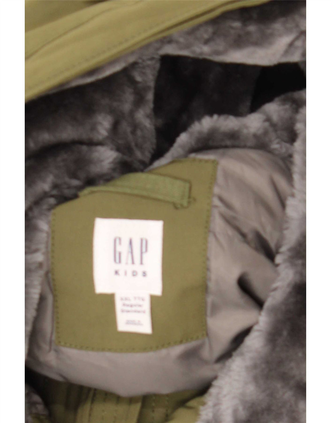 Gap Boys Hooded Parka Jacket 13-14 år Khaki Polyester