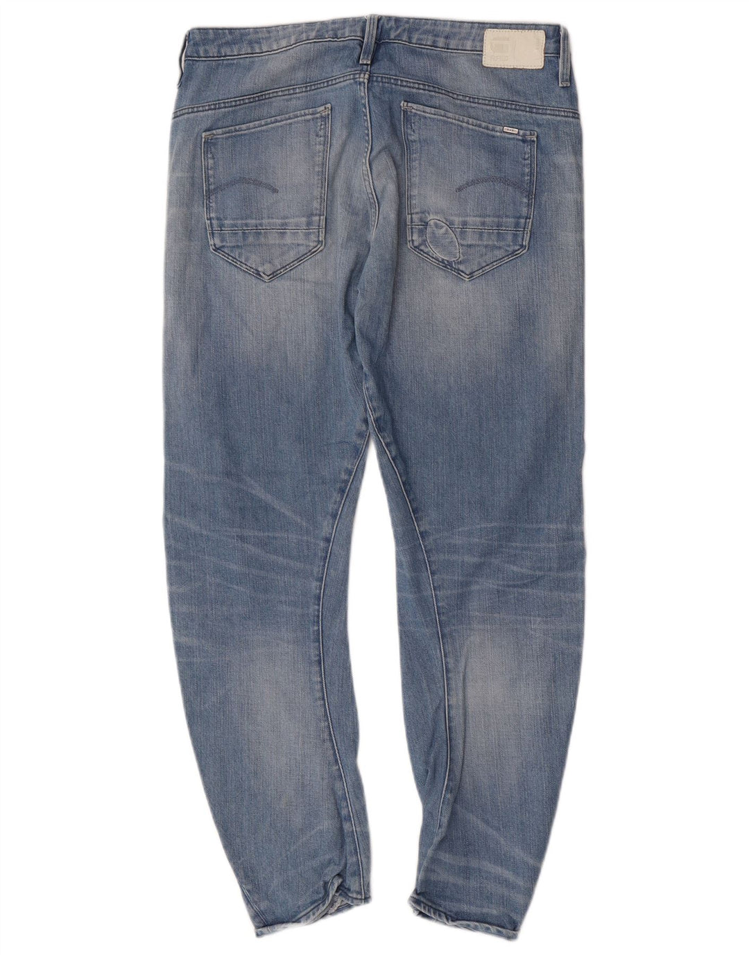 G-Star Dame 3D Arc Slim Jeans W27 L27 Blå Patchwork Bomuld