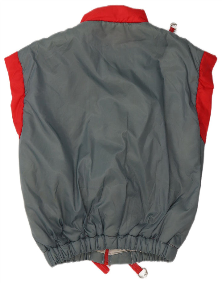 JACK DANIELS Dame Gilet UK 16 Large Grey Colourblock