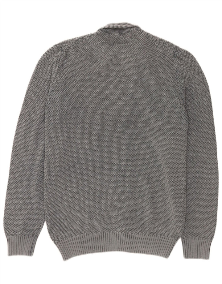 Trussardi Jeans Herre Cardigan Sweater Medium Grå Bomuld