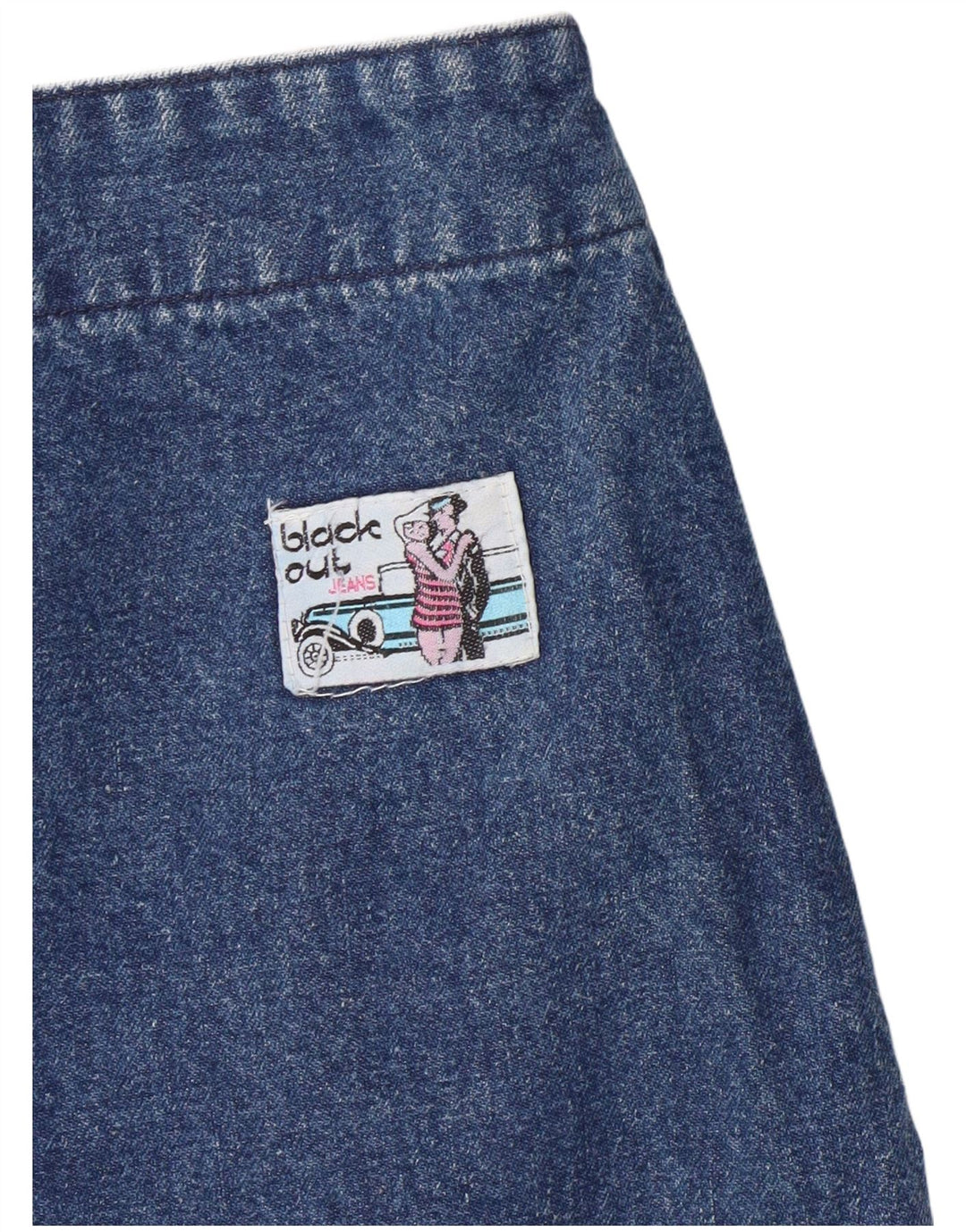 VINTAGE Højtaljede koniske jeans til kvinder W24 L26 blå bomuld