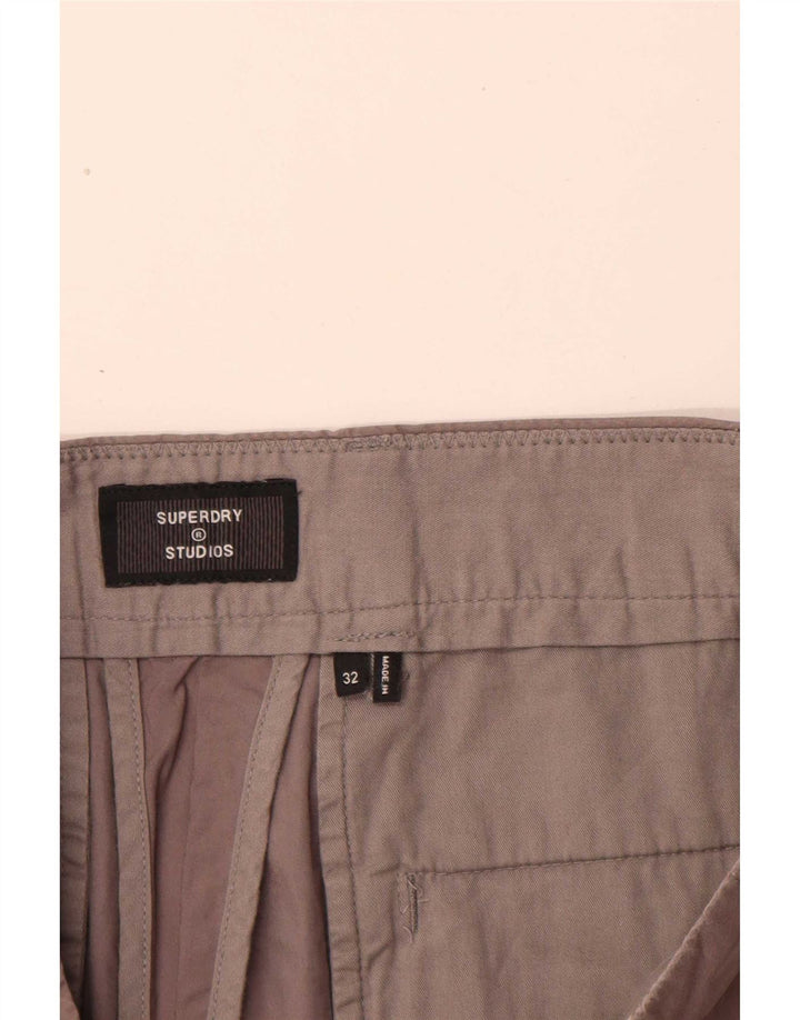 Superdry almindelige chinoshorts til mænd W32, store brune bomuld