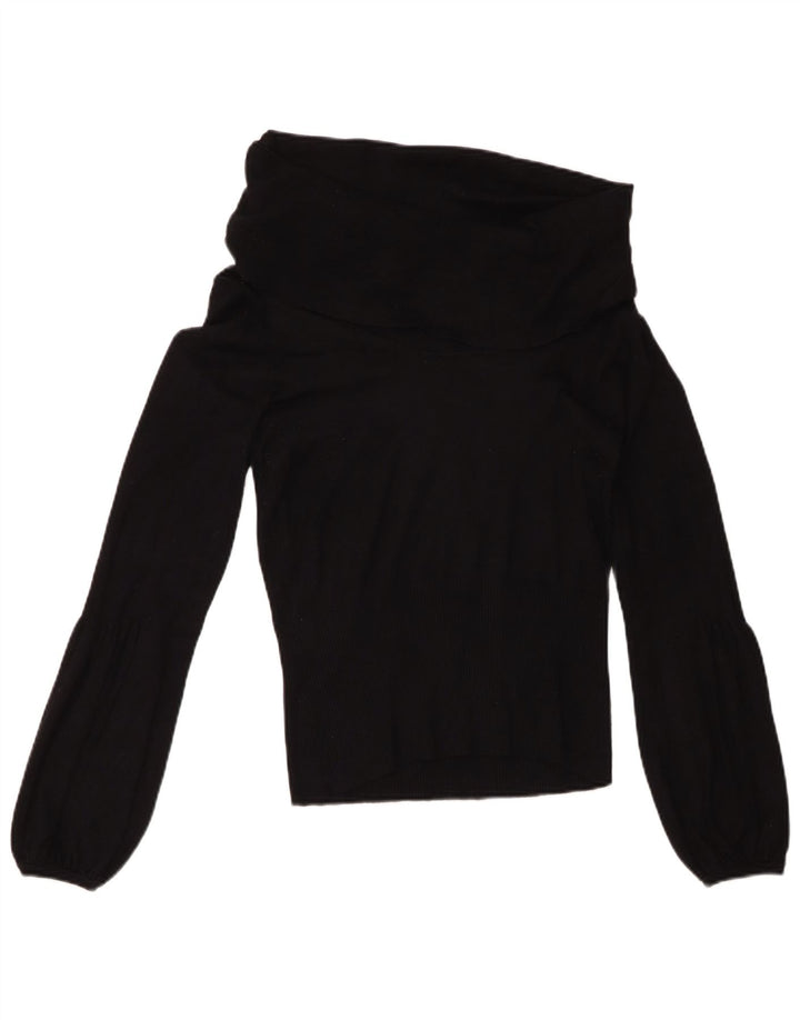 Coast Womens Off Shoulder Top UK 14 Medium Black Viscose