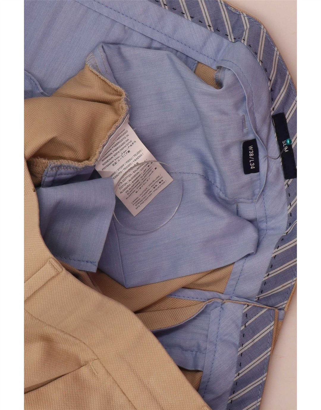 Gant Herre Slim Chino Bukser W38 L29 Beige Bomuld